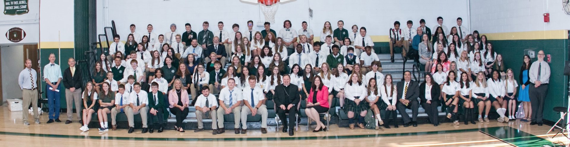 Group of students with the Bishop
